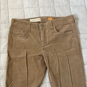Pilcro Tan Corduroy Cropped Pants